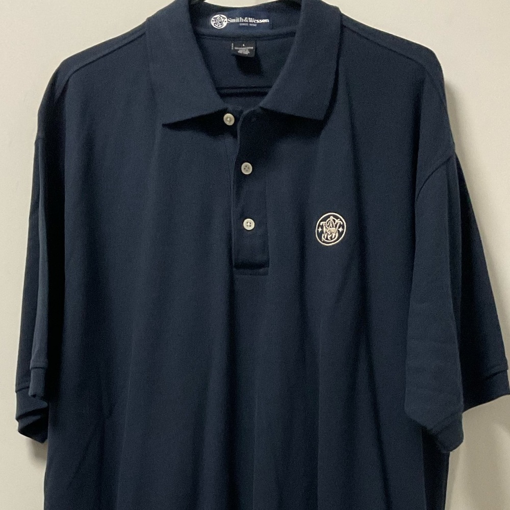 Smith & Wesson Classic Since 1852 Blue Short Sleeve Polo Shirt!